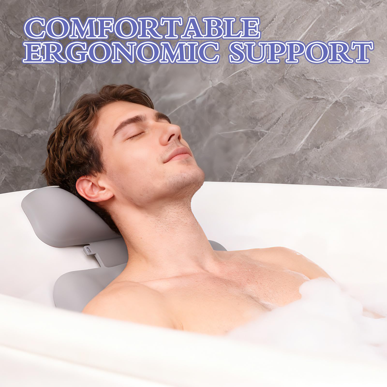 Coussin SOGUELIN gris s’harmonisant avec votre salle de bains.