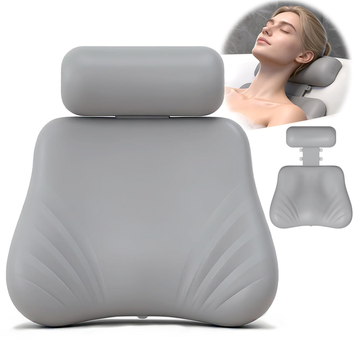 Coussin de bain SOGUELIN en silicone pour douceur et confort pendant le bain.