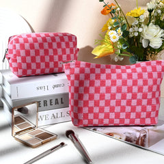 soidram ensemble-deux-pochettes carreaux, organisation efficace pour le voyage
