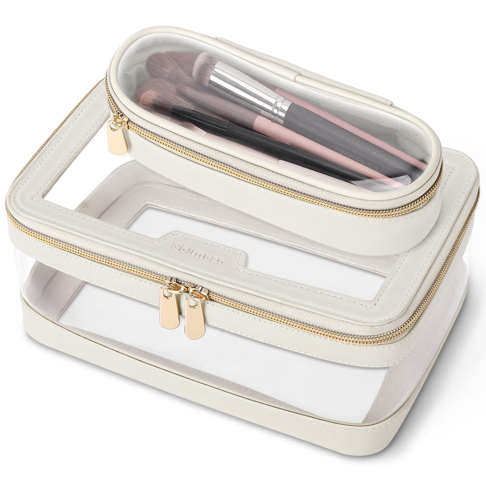 Soimeat sac-maquillage voyage transparent; pratique et rapide à repérer en déplacement.