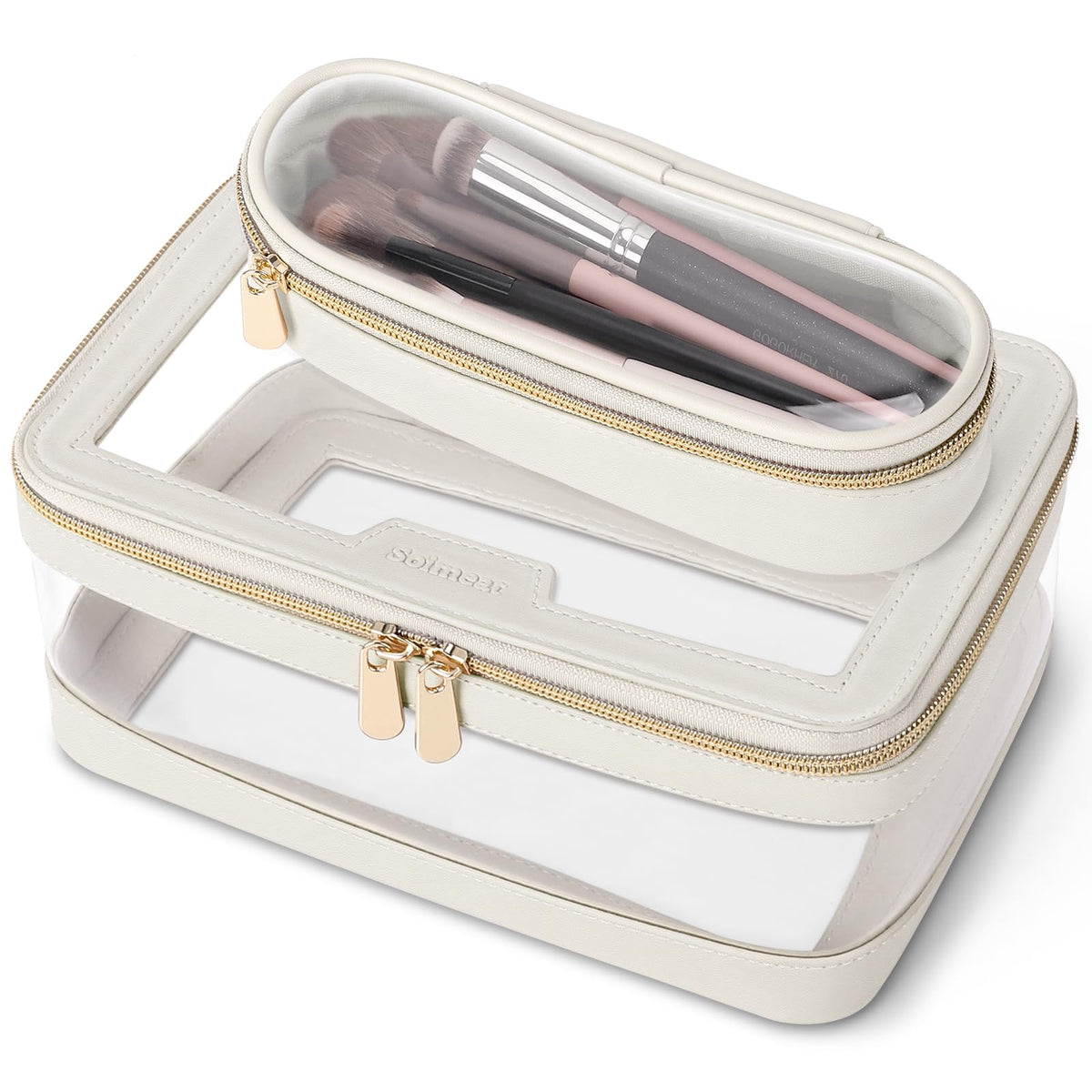 Soimeat sac-maquillage voyage transparent; pratique et rapide à repérer en déplacement.