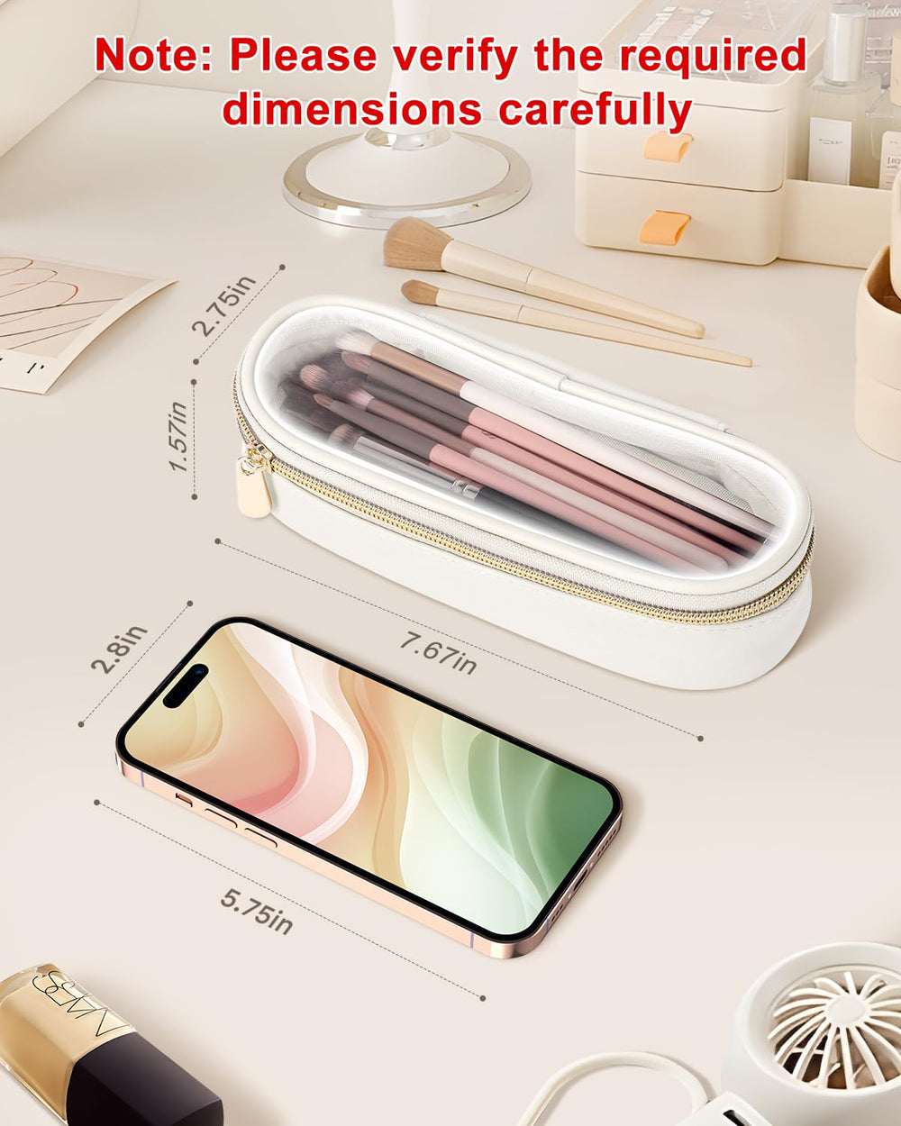Soimeat sac pinceaux étanche transparent, protège votre maquillage en voyage.