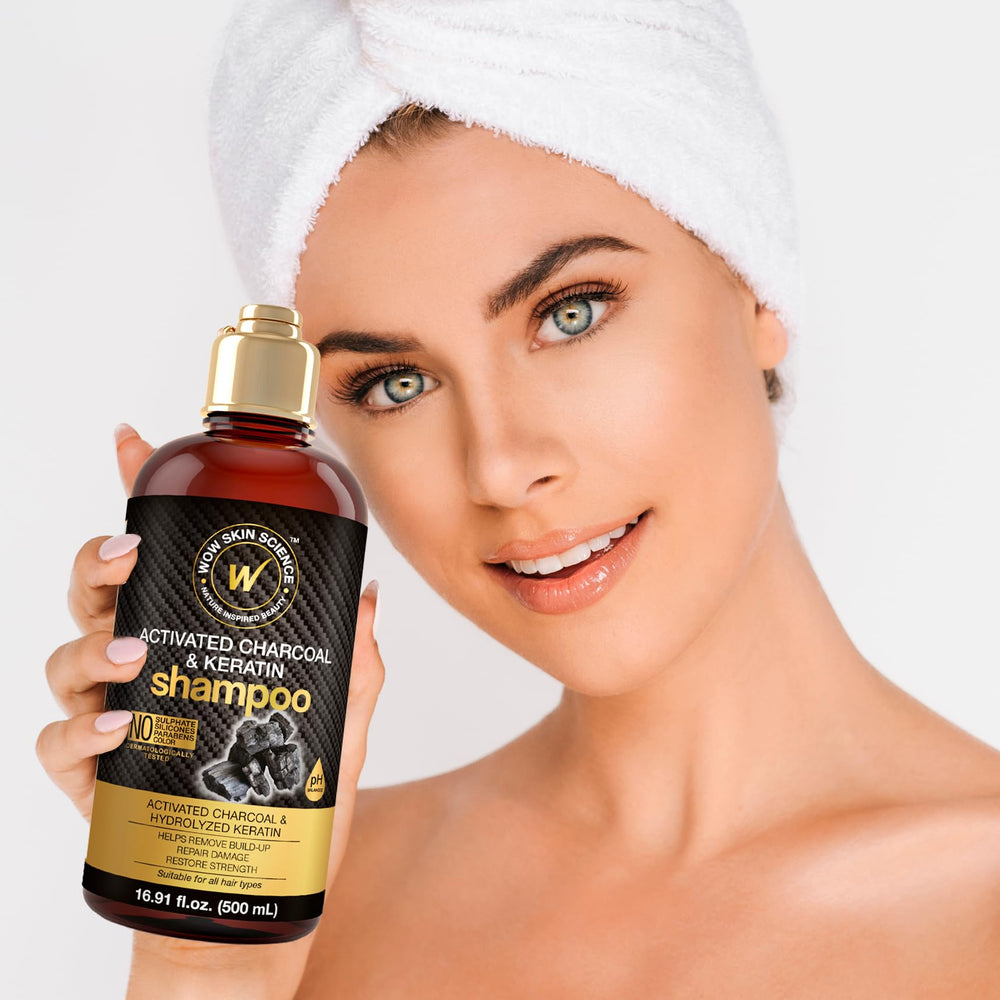 Soin capillaire WOW sante-capillaire renforcée par charbon actif et kératine.