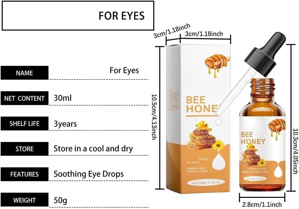 Soins des yeux au miel: format compact idéal pour réhydrater la journée.