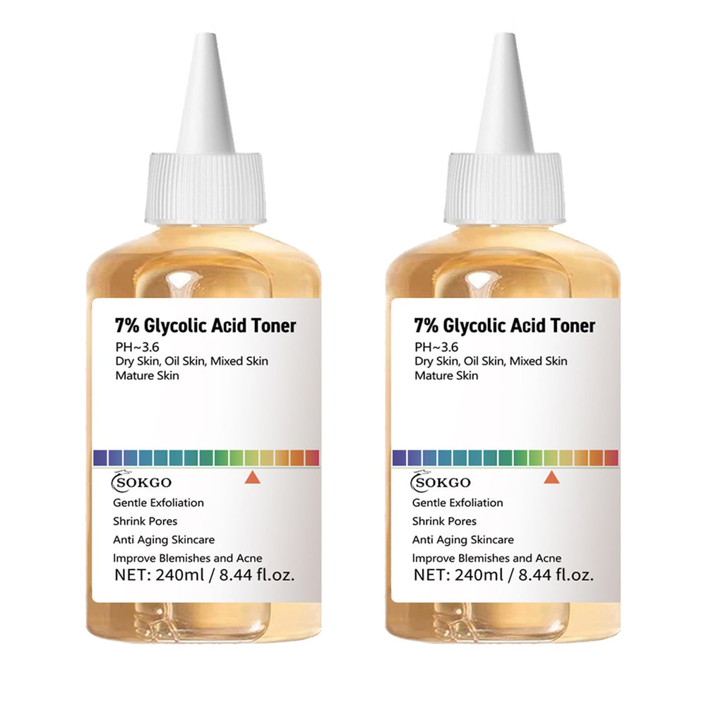 Sokgo tonique glycolique 7% – flacon exfoliant révélant une peau plus lumineuse.