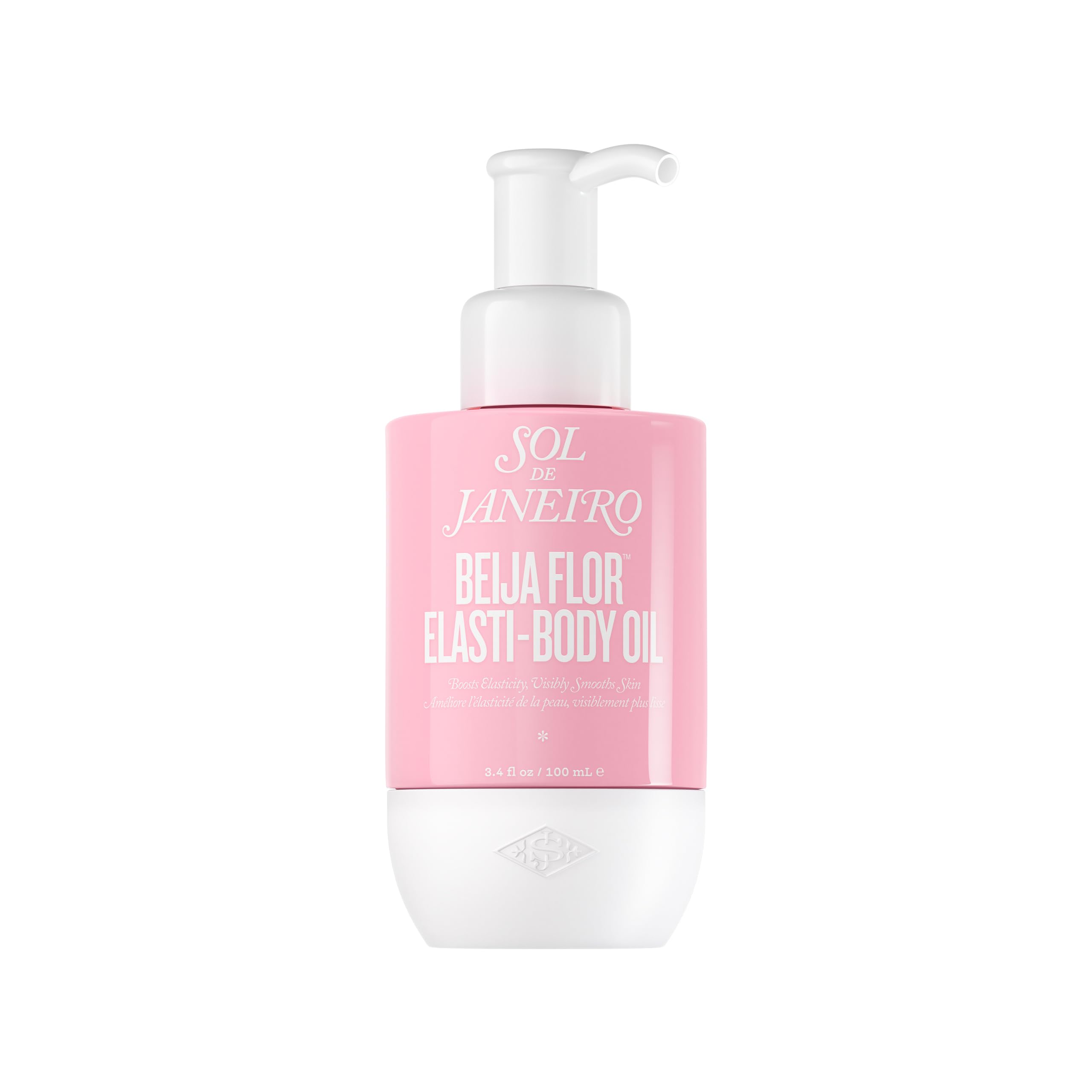 Sol de Janeiro Beija Flor Elasti-Body Oil, bouteille élégante offrant une hydratation légère