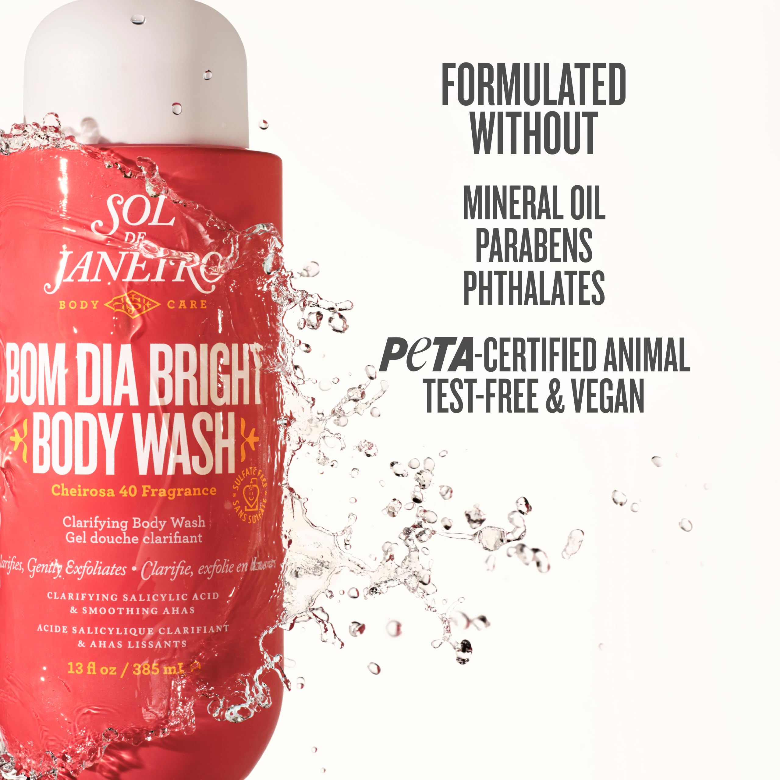Fragrance durable du gel douche Bom Dia Bright.