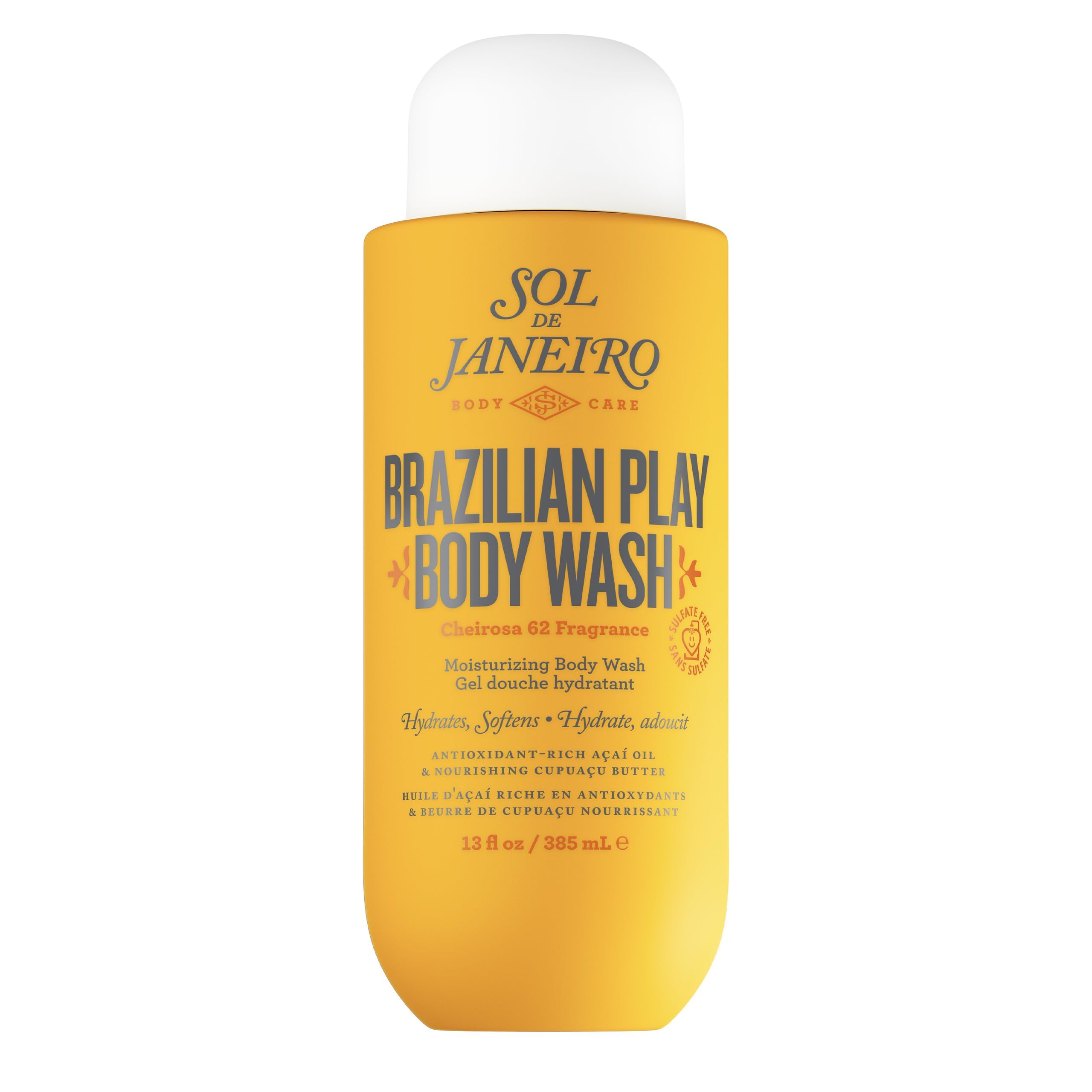 Sol de Janeiro: bouteille gel-douche brésilien Play, parfum durable et enivrant.
