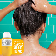 Sol de Janeiro mini après-shampooing—réduction des frisottis et douceur durable.
