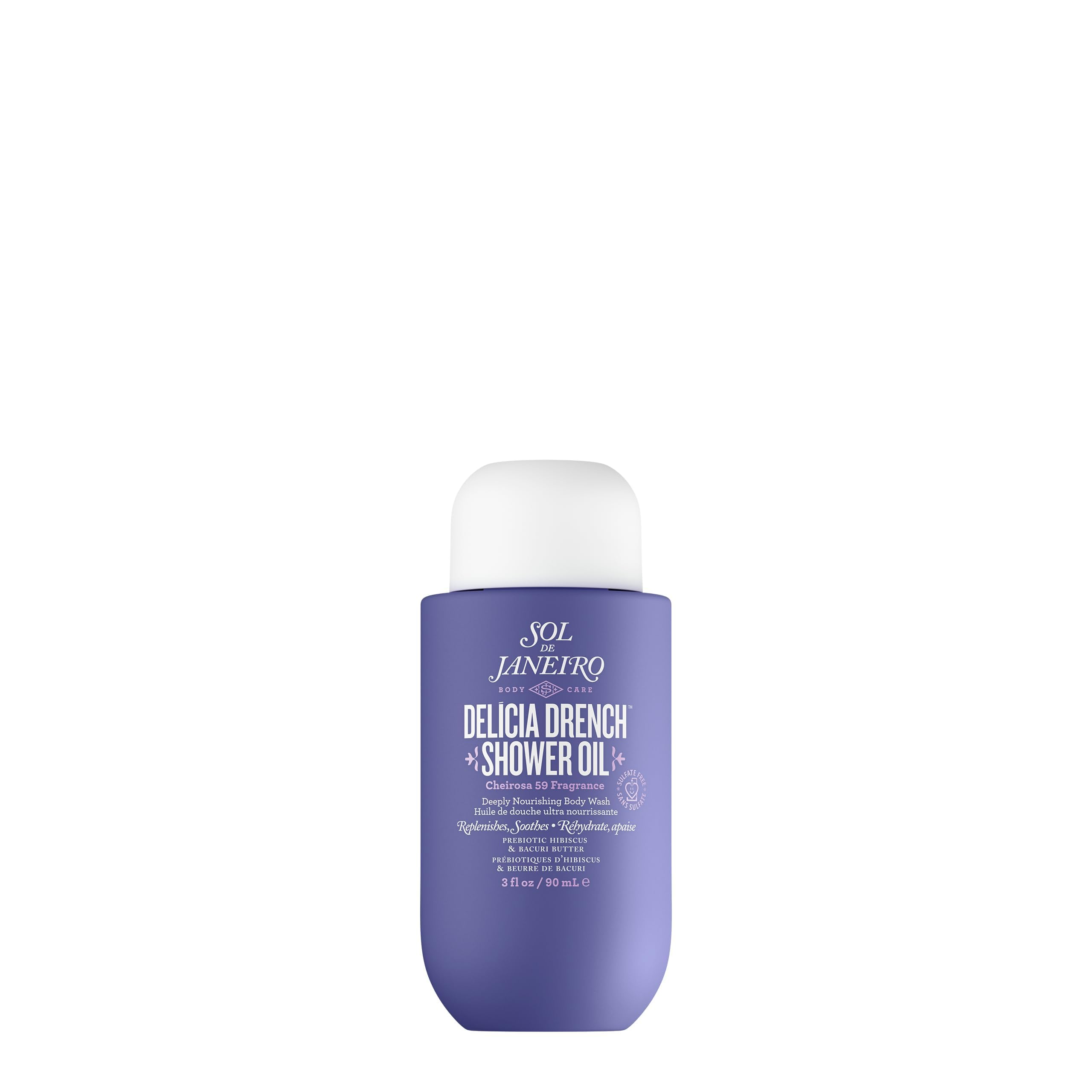 Sol de Janeiro Delicia Drench: bouteille format voyage prête pour hydratation.