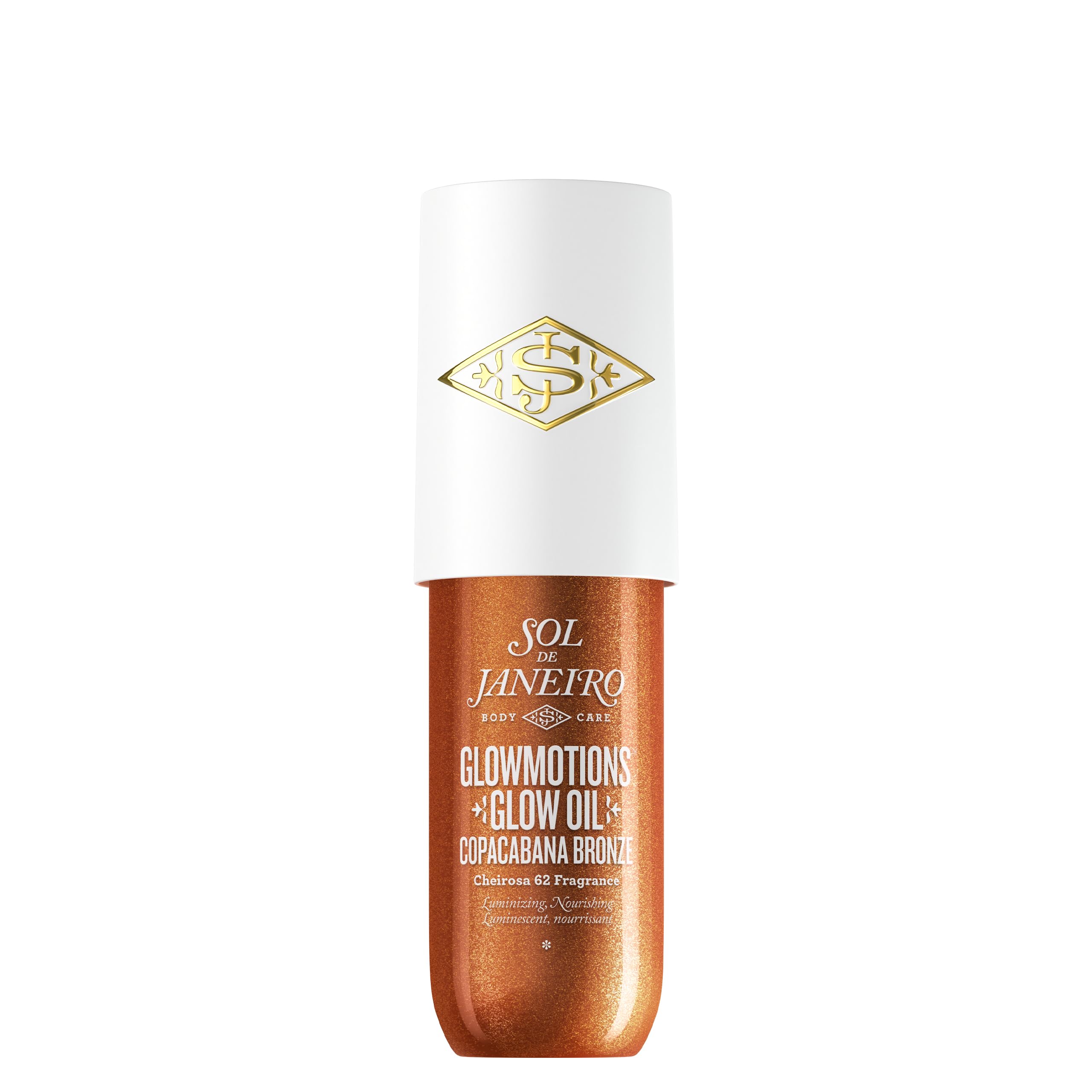 Sol de Janeiro Glowmotions Copacabana Bronze – bouteille bronzante pour un éclat doré.