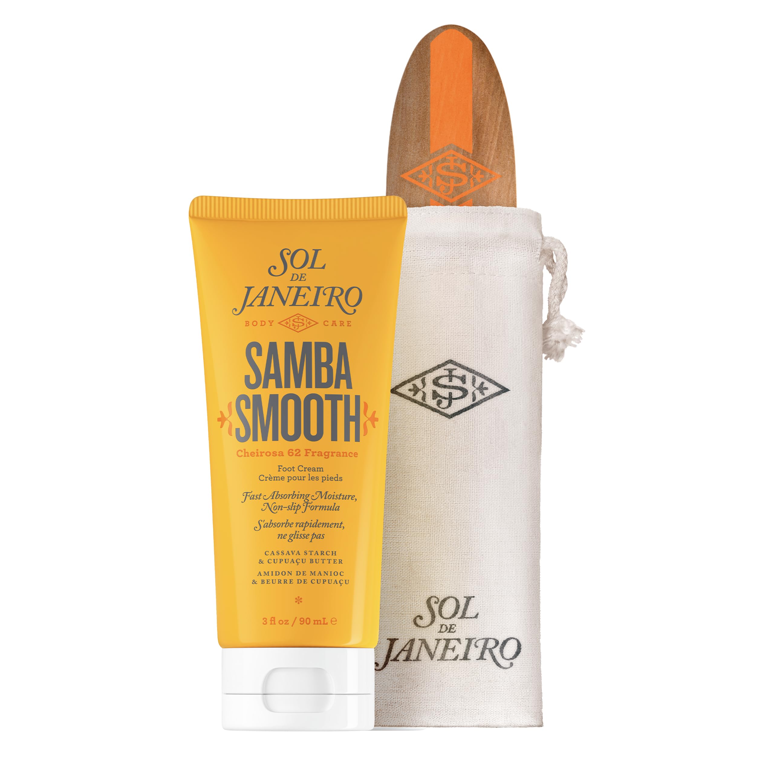Sol de Janeiro Crème-pieds Samba Smooth – bouteille-pompe, hydratation profonde des pieds