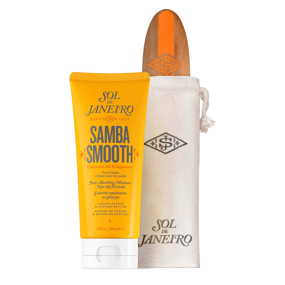 Sol de Janeiro Crème-pieds Samba Smooth – bouteille-pompe, hydratation profonde des pieds