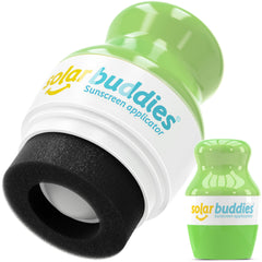 Solar Buddies applicateur solaire vert avec bille roulante pour une application rapide et propre