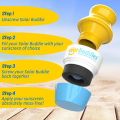 Solar Buddies: enfant utilisant l'applicateur pour une application propre