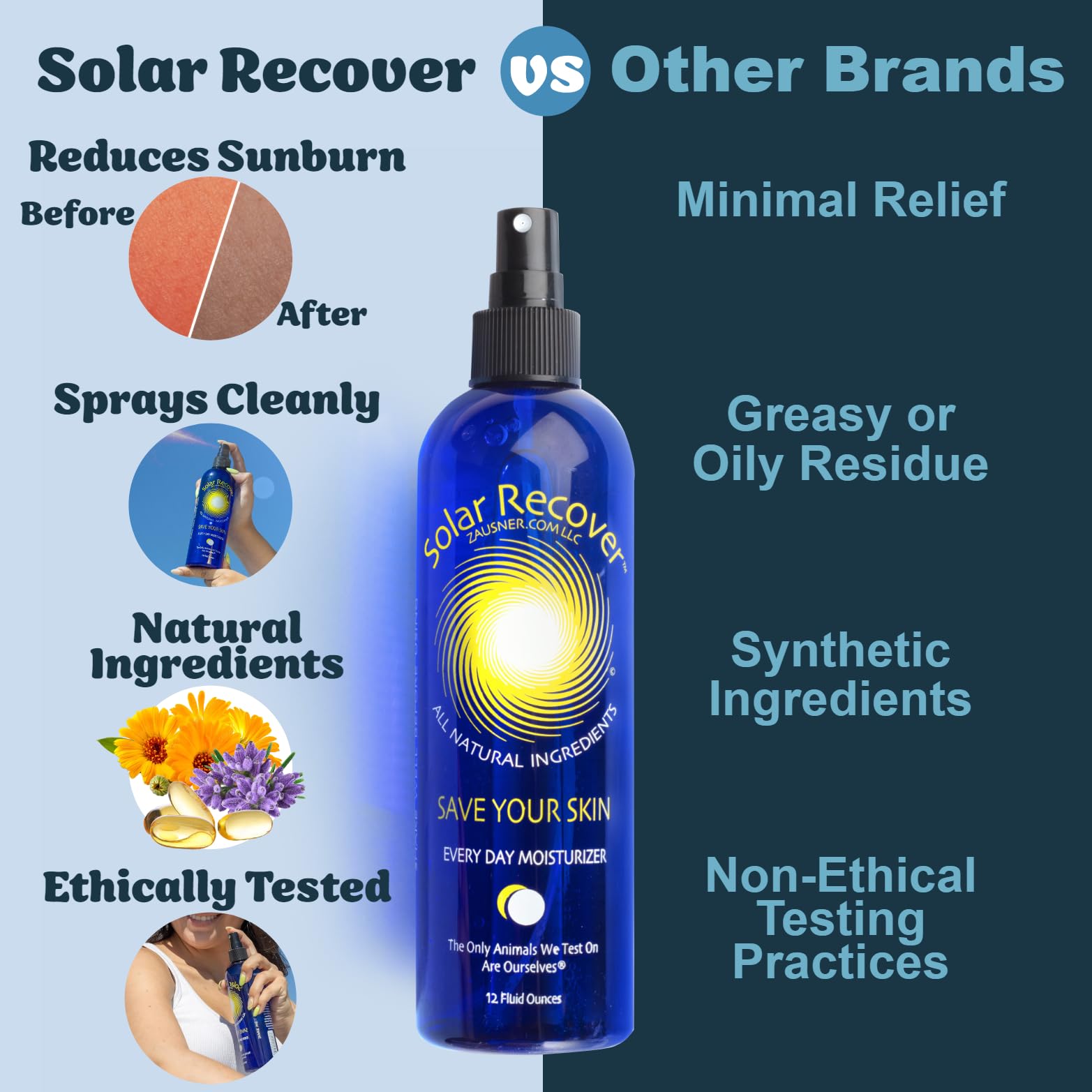 Solar Recover Vitamine E Camomille met en évidence nutriments apaisants