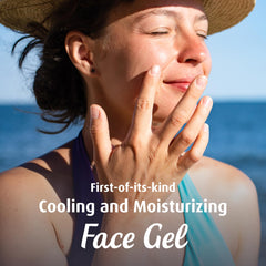 Solarcaine-gel-apres-soleil-visage-apaisant réduit les rougeurs et la desquamation.