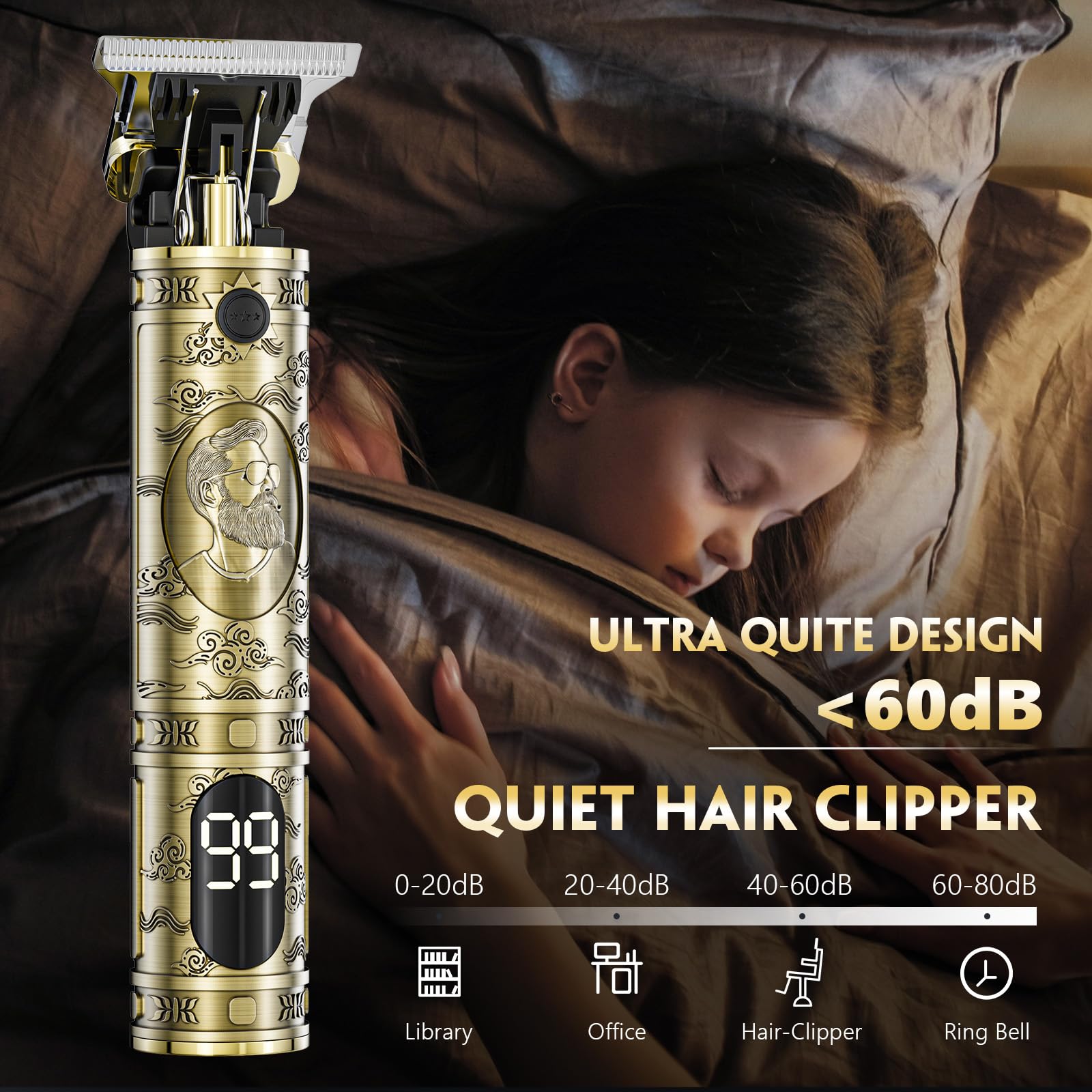 Solati tondeuse recharge USB pour utilisation en déplacement.