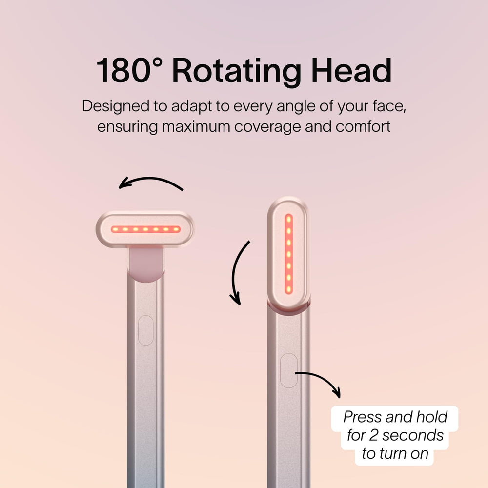 Solawave design sans-fil, appareil portable pour routine beauté.