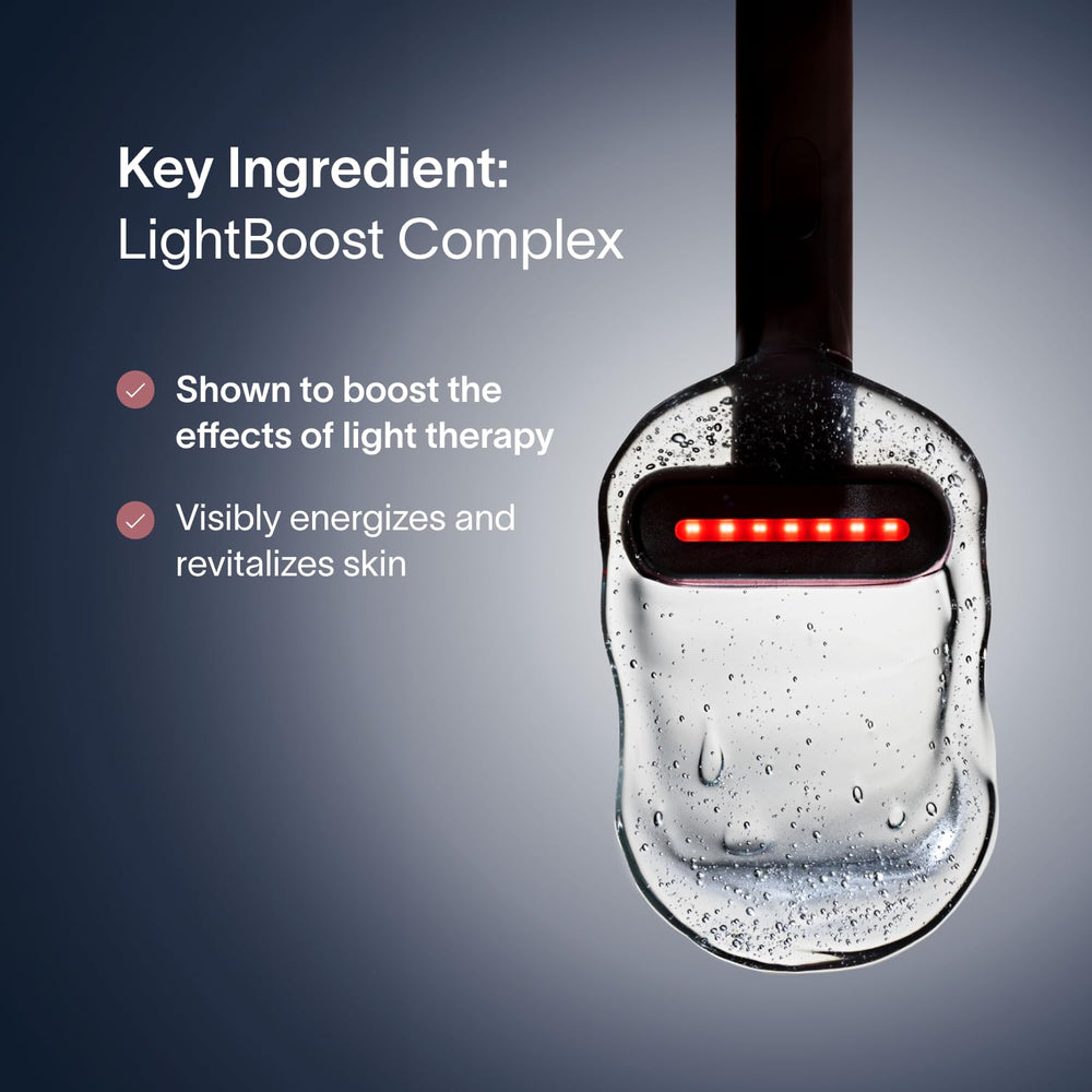 Solawave LightBoost hydratation profonde avec acide hyaluronique, peau repulpée.