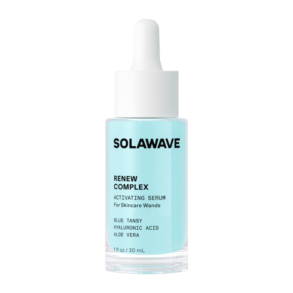 Solawave Renew Complex : bouteille sérum visible pour hydratation ciblée.
