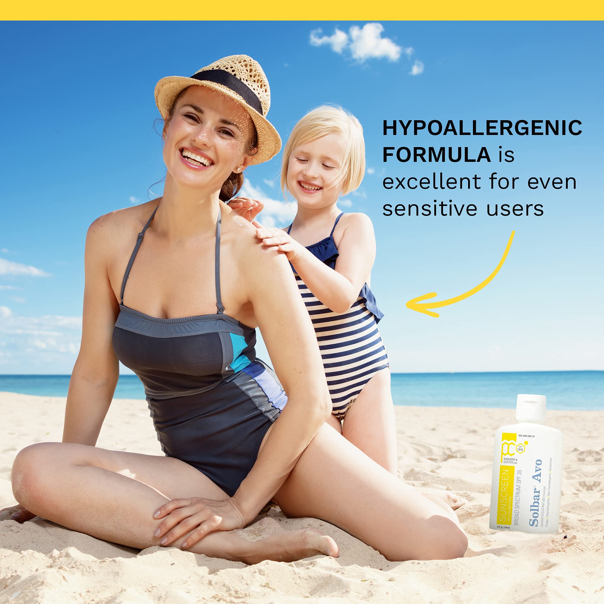 Solbar AVO SPF 35 – Formulation sans parfum pour les peaux sensibles