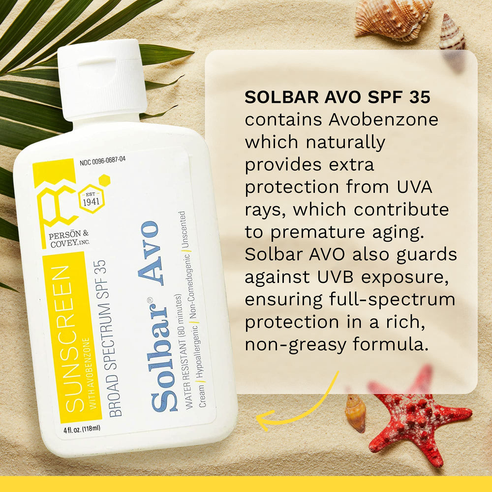 Solbar AVO SPF 35 – Emballage pratique pour les sorties quotidiennes au soleil