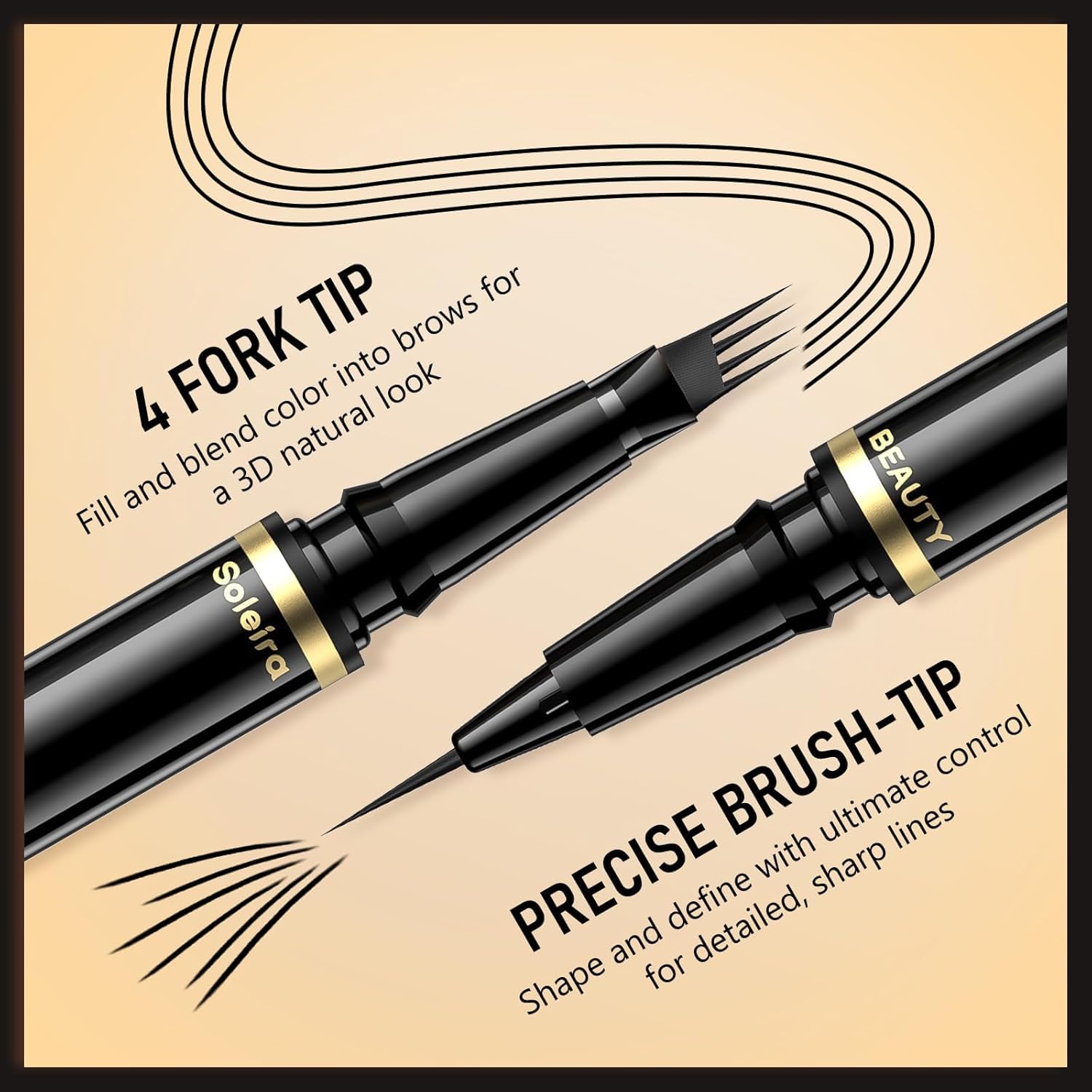Pinceau double-face Soleira pour estomper et peaufiner.