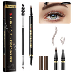 Soleira stylo sourcils 4 pointes microblading: effets naturels et fines lignes.