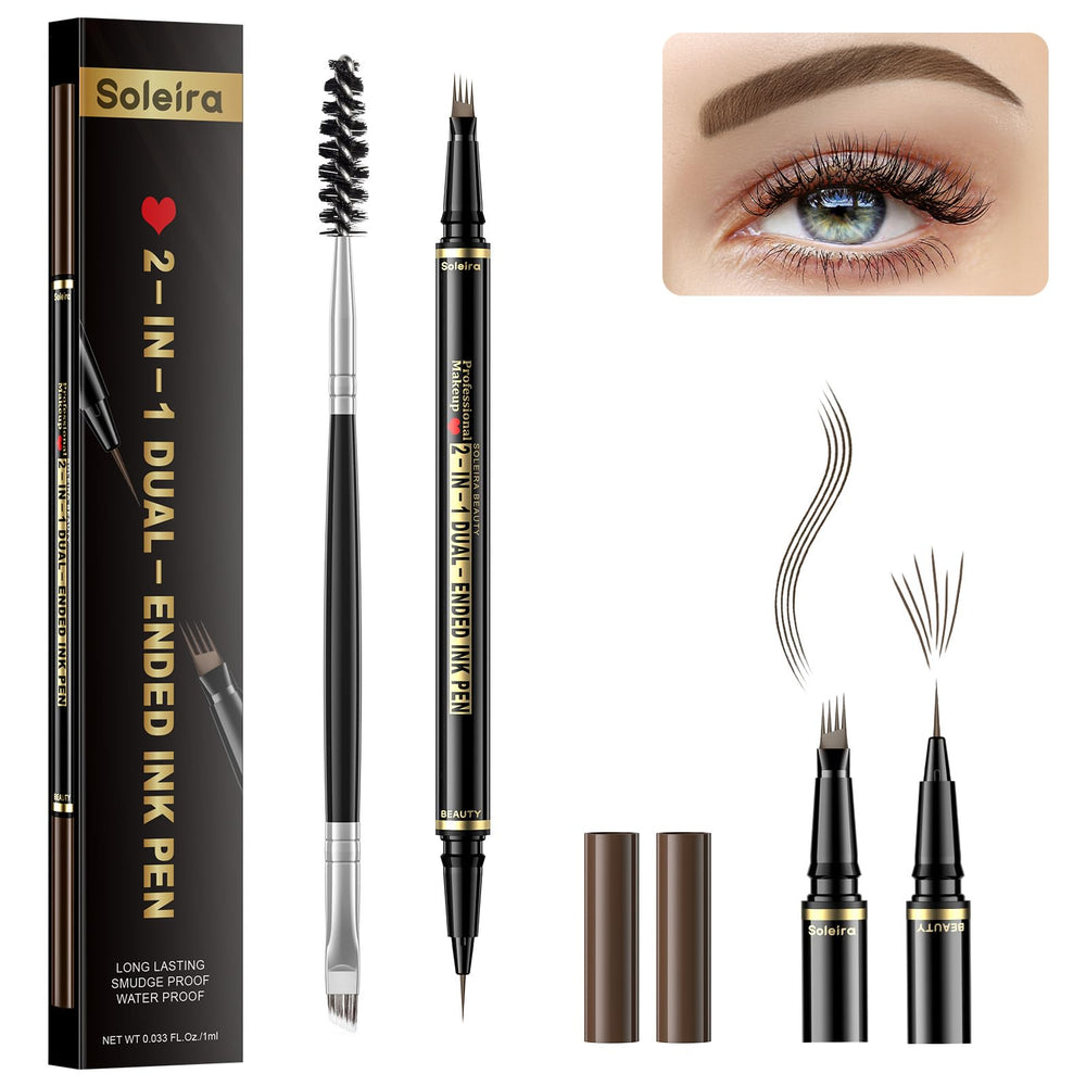Stylo sourcils Soleira à 4 pointes pour des traits réalistes.