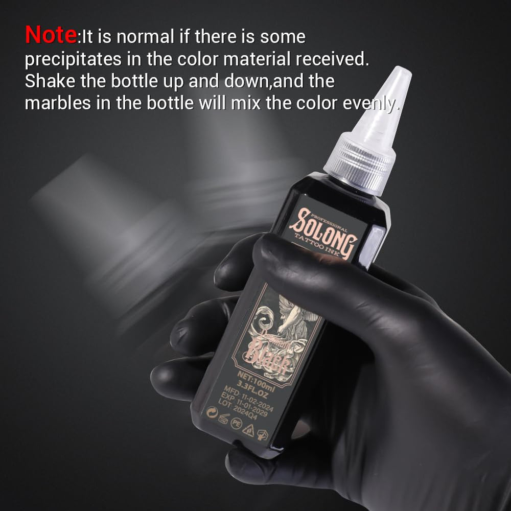 Encre Solong S Series 100 ml, longue tenue et couleur stable.