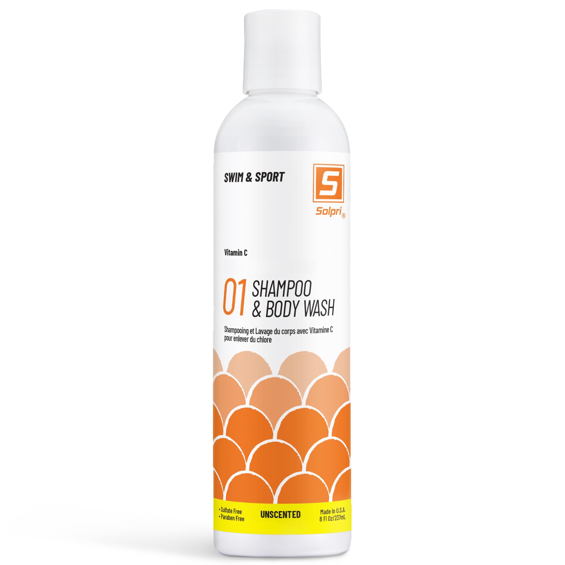 Solpri Swimmers Chlorine Shampoo bottle for post-swim cleansing and chlorine removal