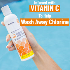Solpri Swimmers Shampoo foam lather demonstrating gentle pool cleanup