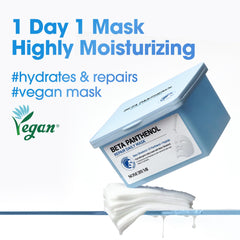 SOME BY MI Beta-Panthenol Repair Daily Mask premier-plan montrant les ingrédients hydratants.
