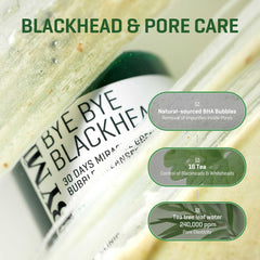 SOME BY MI Bye Bye Blackhead Bubble Cleanser, extraits-thé-vert pour apaiser et rafraîchir la peau.