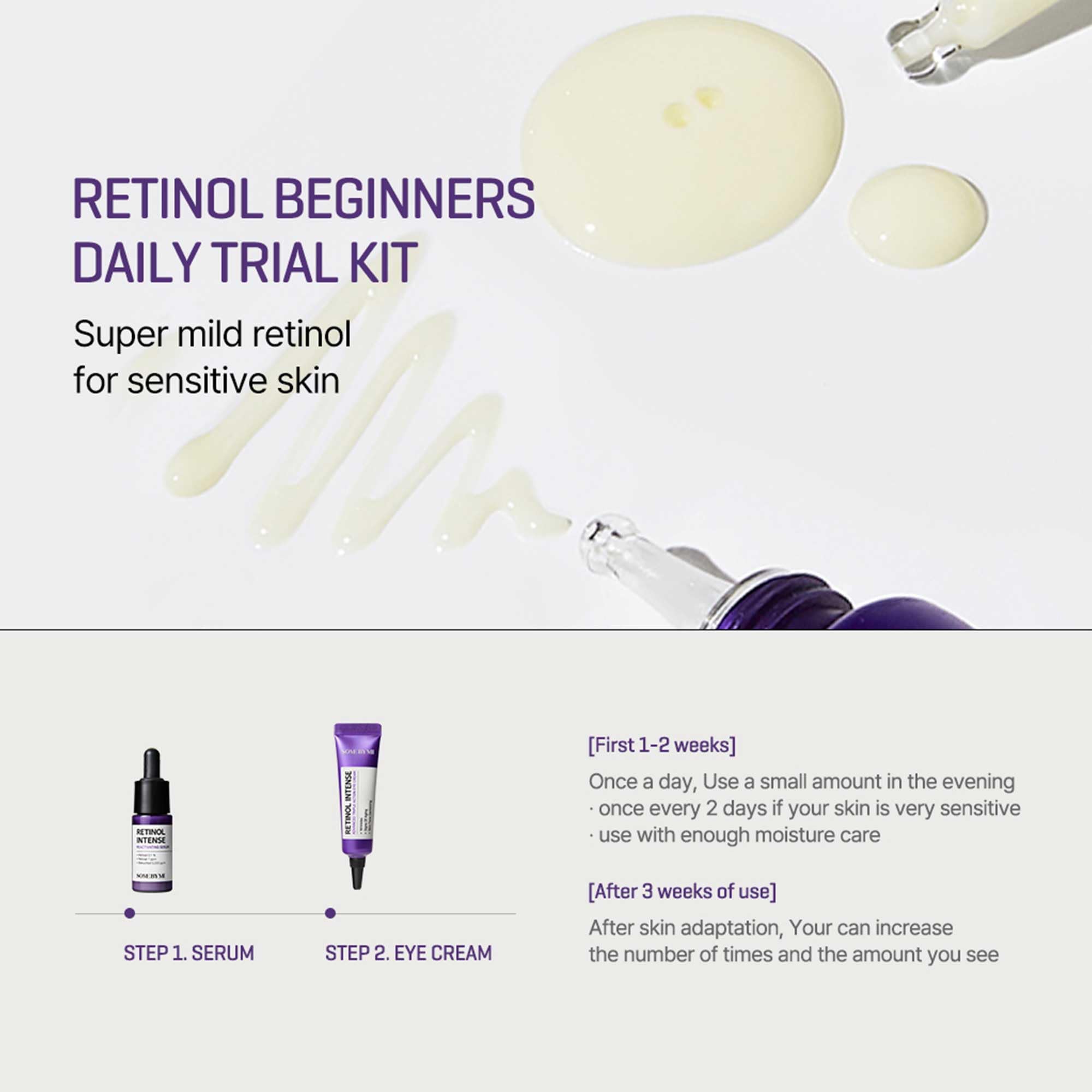 Ingrédients retinol peptides SOME BY MI, soutien de la fermeté