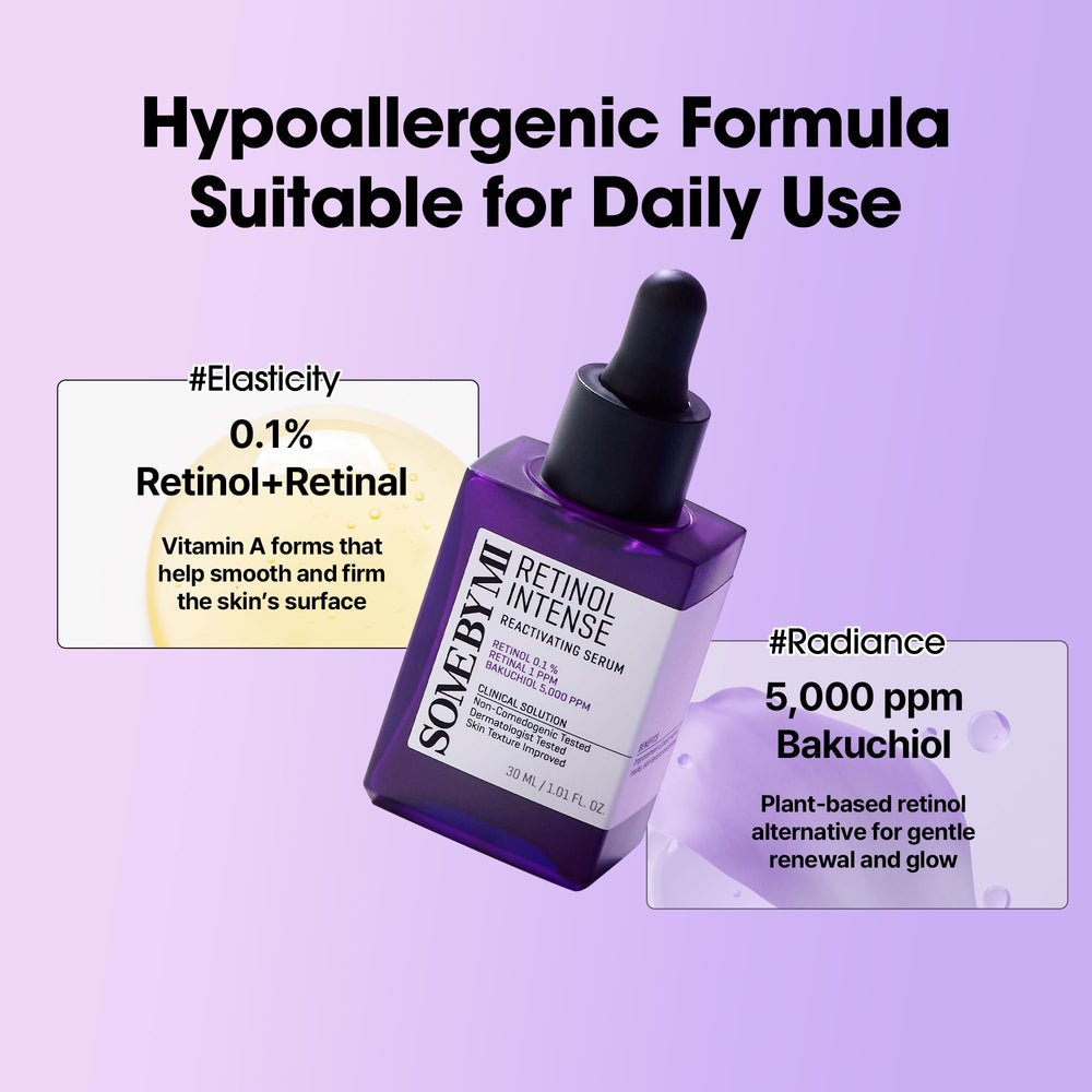 SOME BY MI Retinol Intense Reactivating Serum — texture légère absorbée rapidement pour usage quotidien.