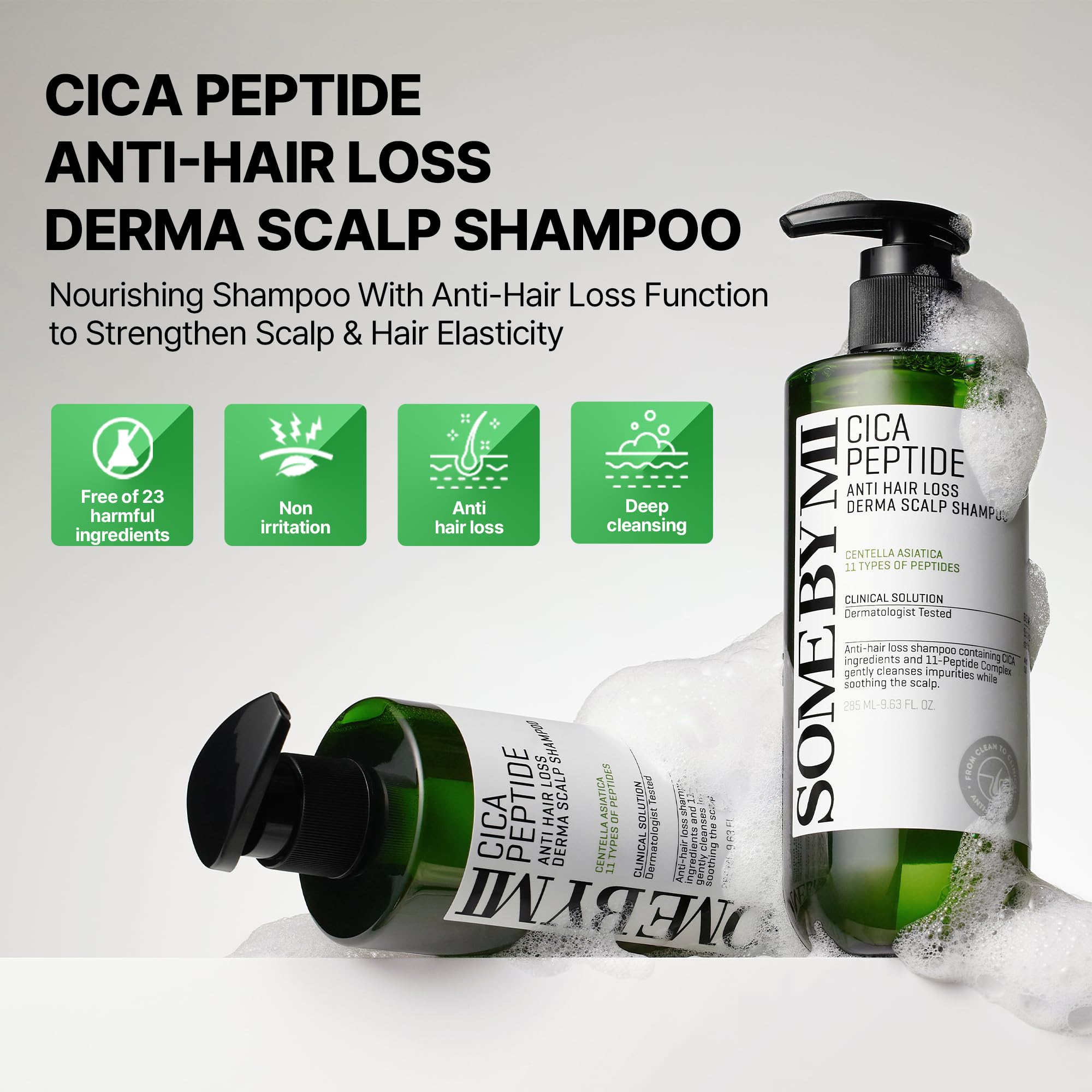 Some By Mi mousse Cica Peptide, mousse légère rafraîchissante purifiant le cuir chevelu