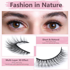 SONAFEEL Cils Courts Naturels 7-12mm: volume discret pour un effet naturel.