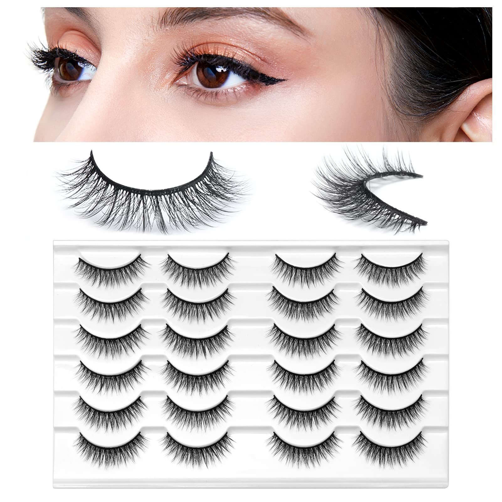 SONAFEEL Faux Cils Look Naturel: regard plus ouvert sans effet artificiel.