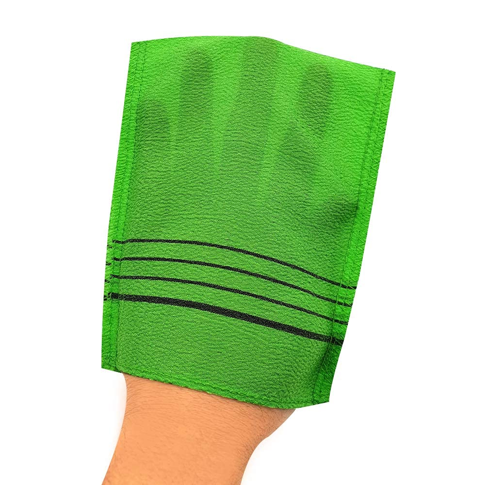 Lot de gants exfoliants Songwol Towel vert pour routine spa à domicile