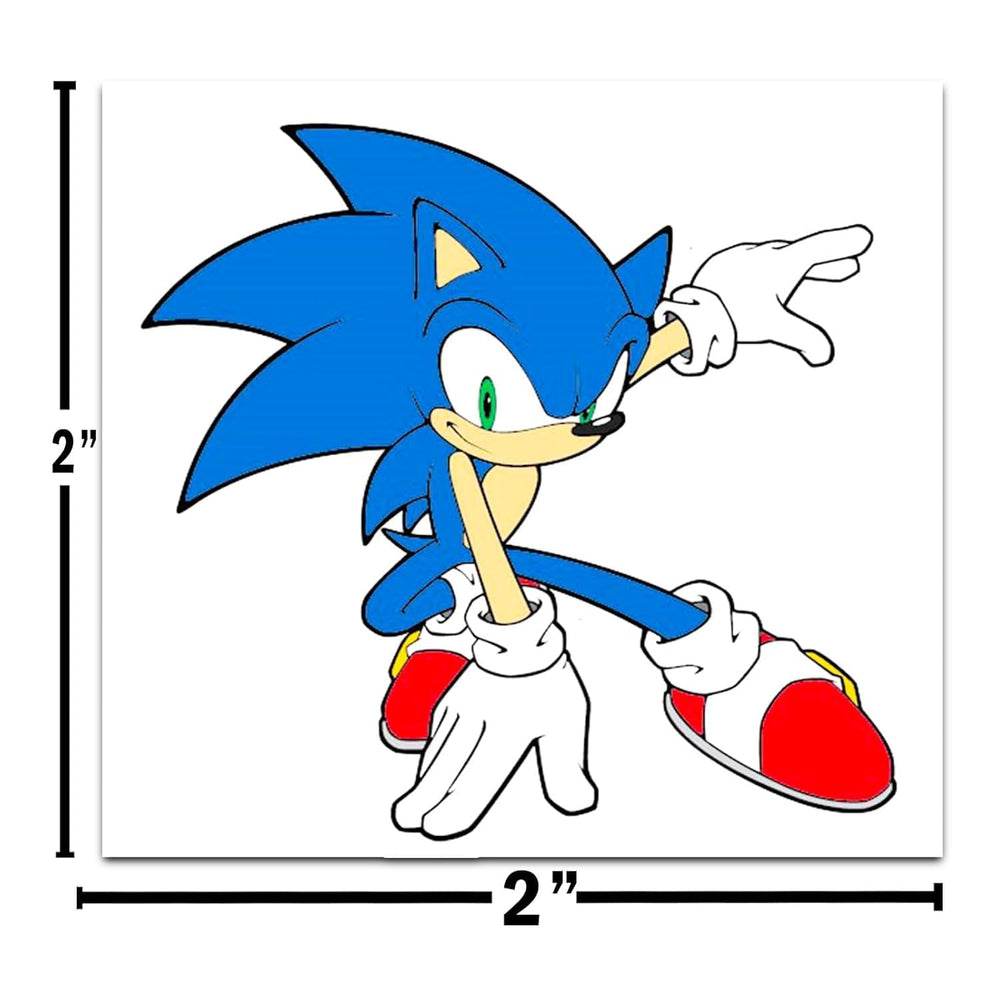 Sonic the Hedgehog tatouages fete 2x2, faciles a retirer et a partager.