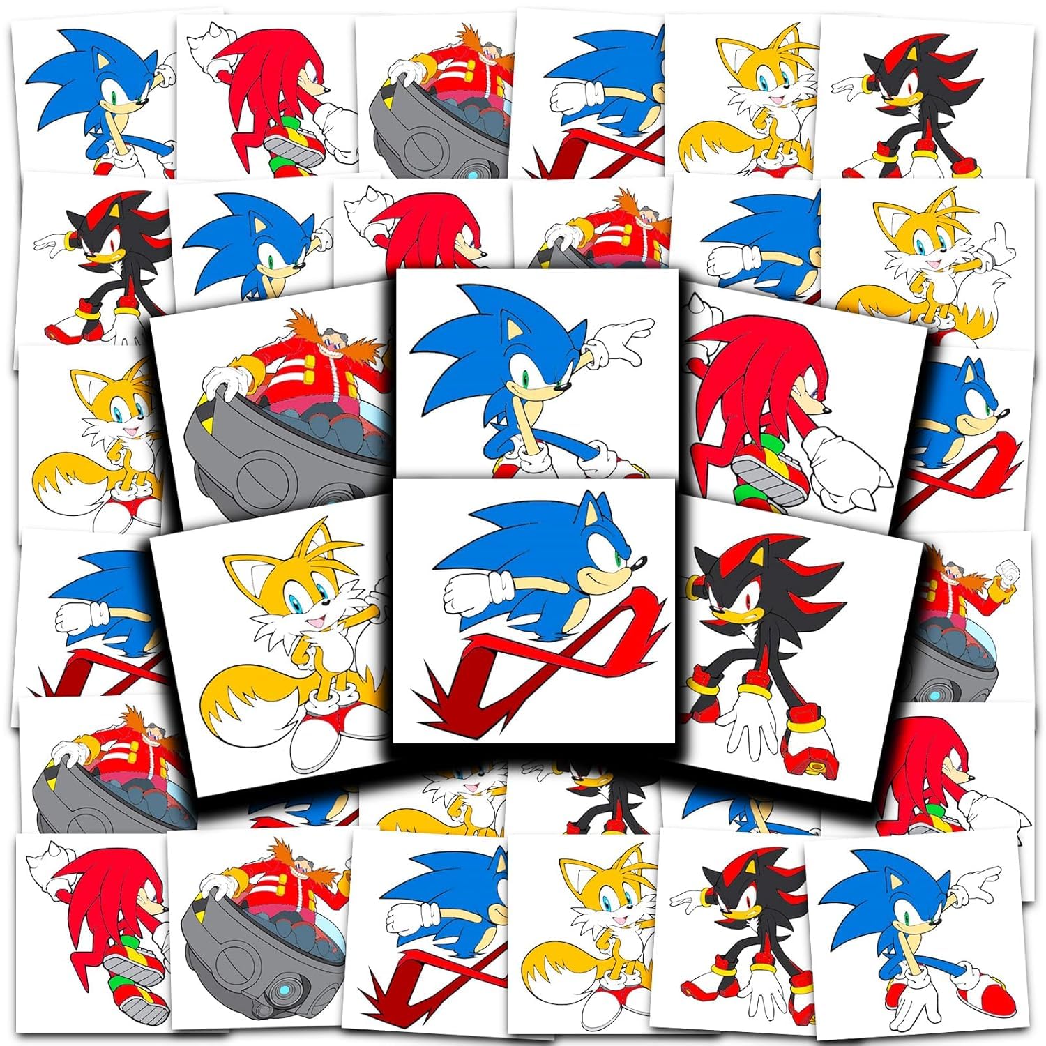 Sonic the Hedgehog tatouages licencies officiels 2x2, choix ludique pour enfants.