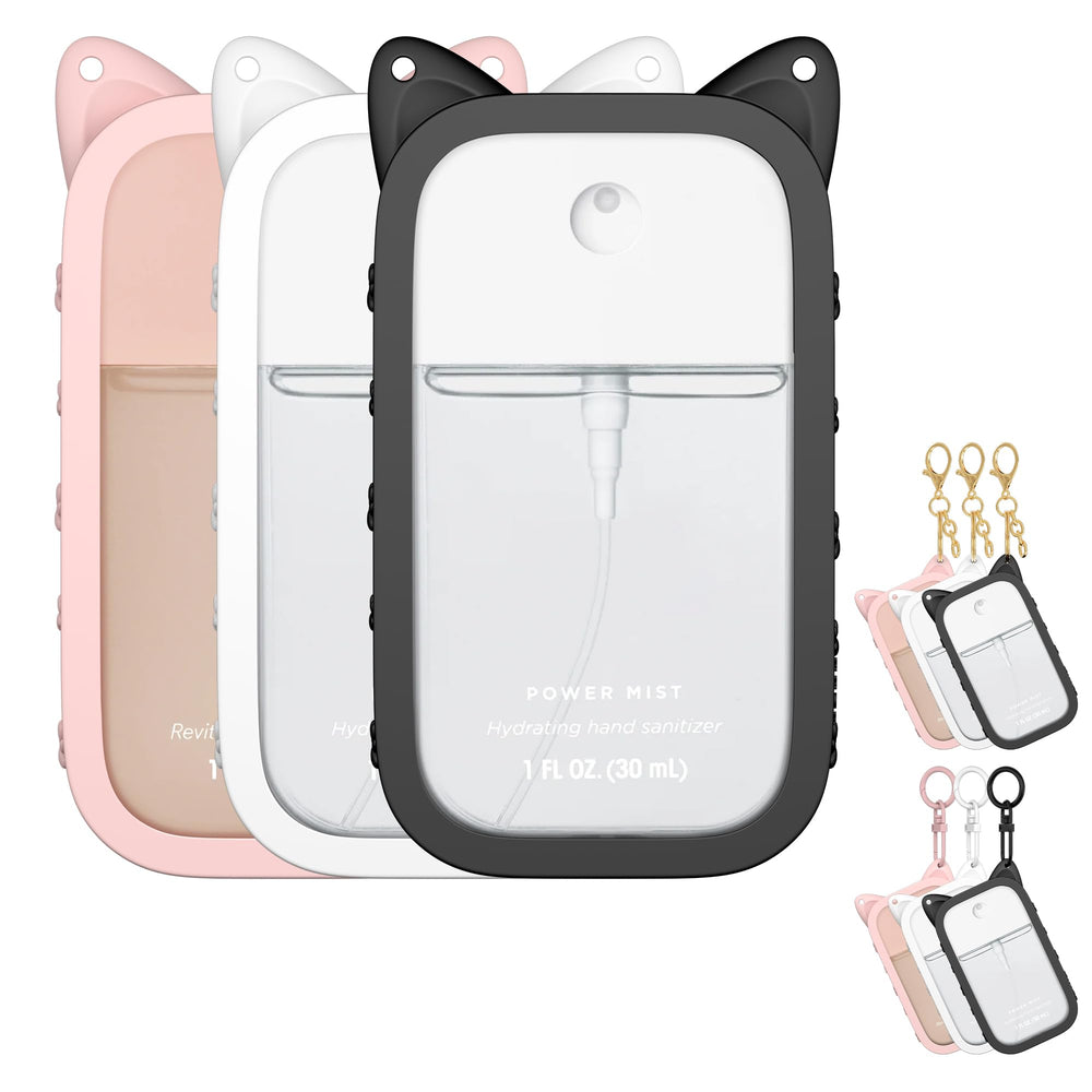 Sonnorel étui silicone orreilles animal design, protection mignonne pour flacon Touchland 30 ml.
