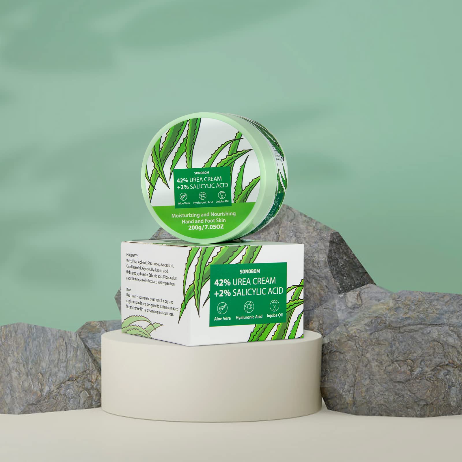 Sonobom Crème à l’urée 42% – emballage pratique et soin profond