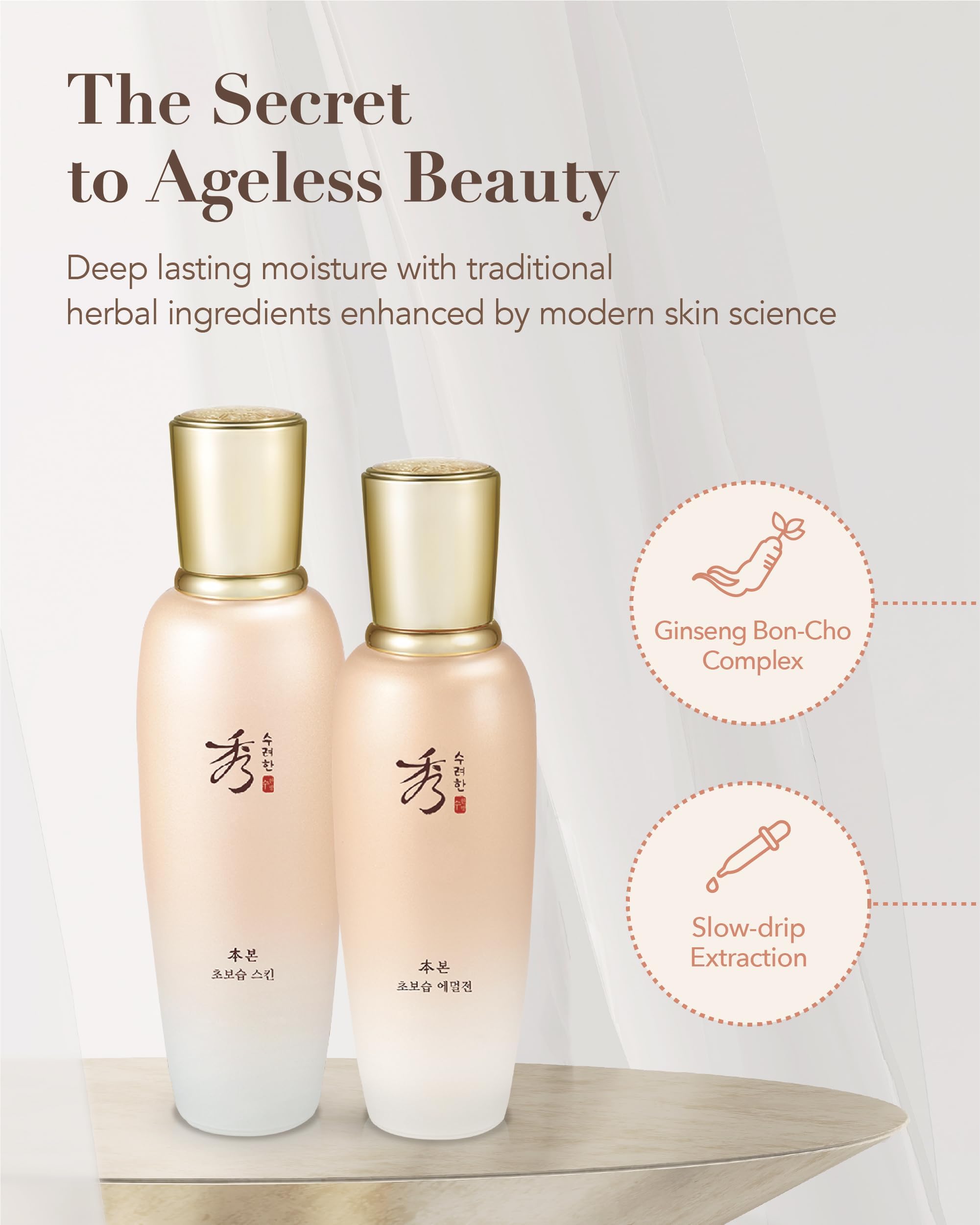 Sooryehan Bon Extra Moisture Emulsion en bouteille pour peau équilibrée.