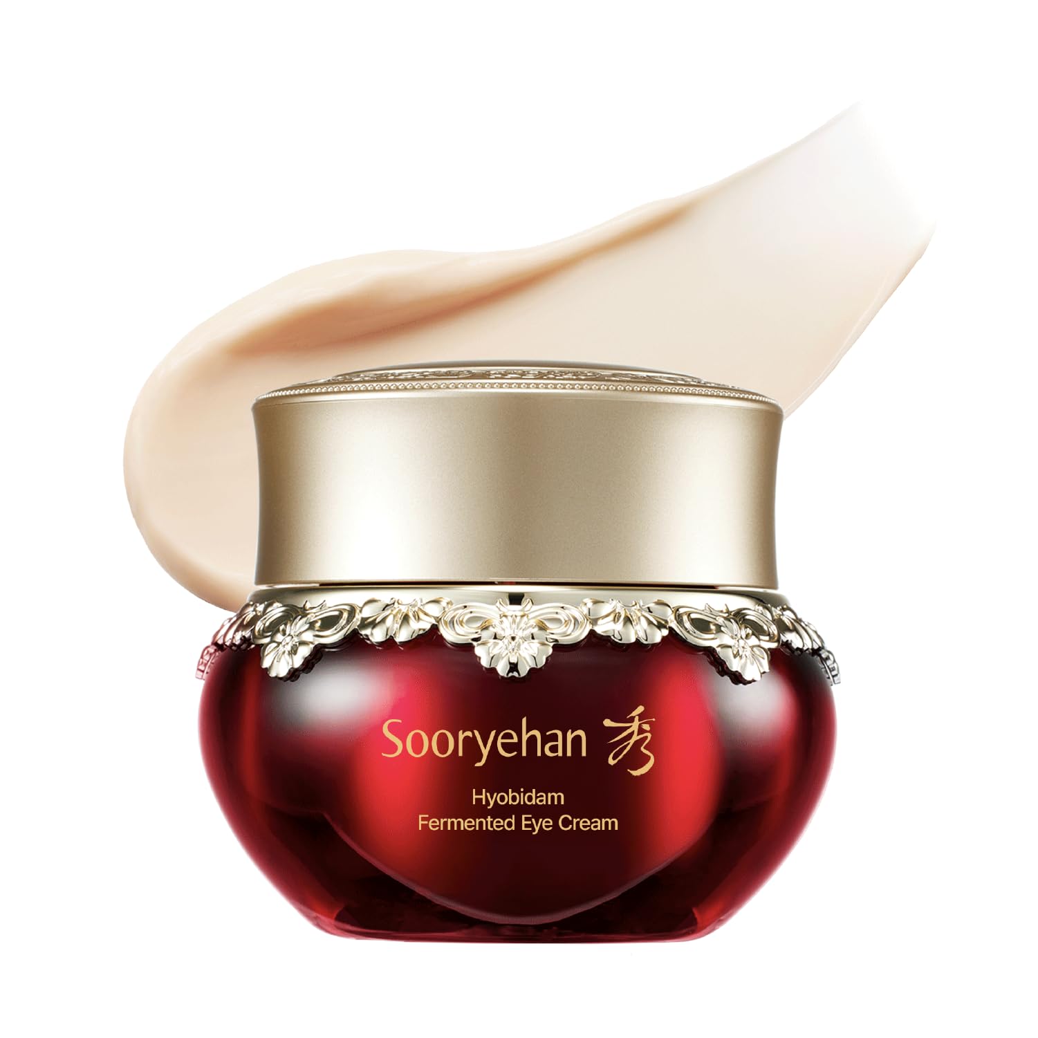 Sooryehan Hyobidam crème yeux fermentée dans un pot, hydratation ciblée du contour.