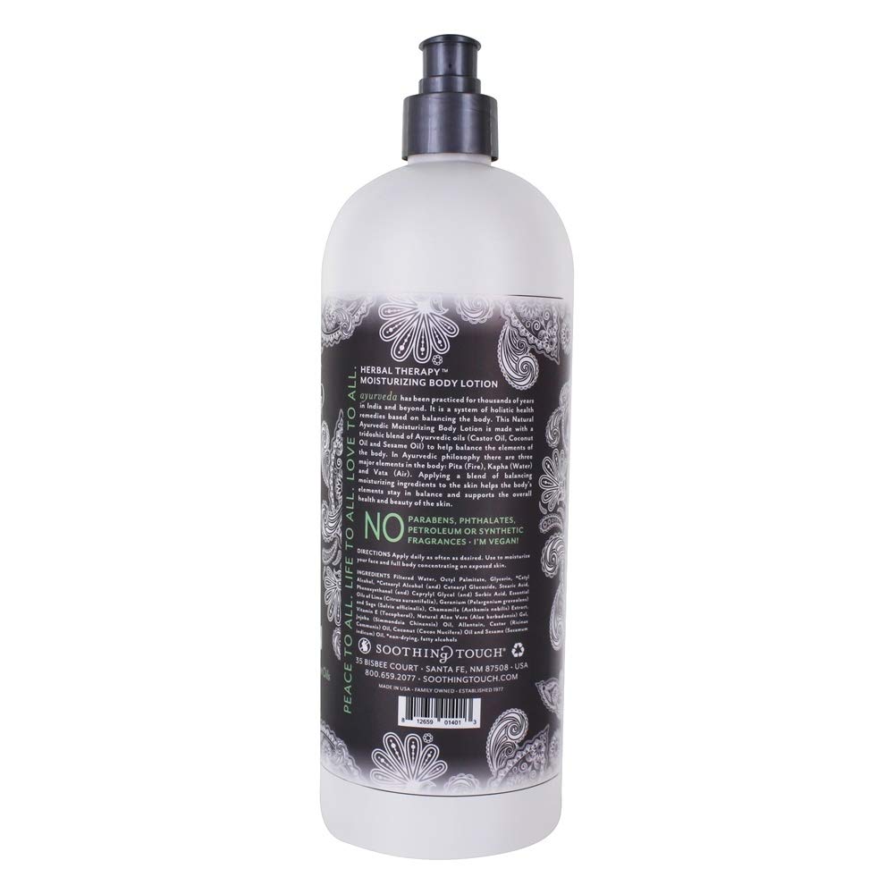 Soothing Touch Desert Sage Ayurvedic oils blend highlights nourishment.