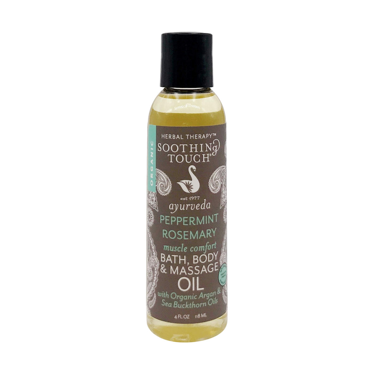 Huile Soothing Touch Menthe Romarin, versement, hydratation et détente après le bain.