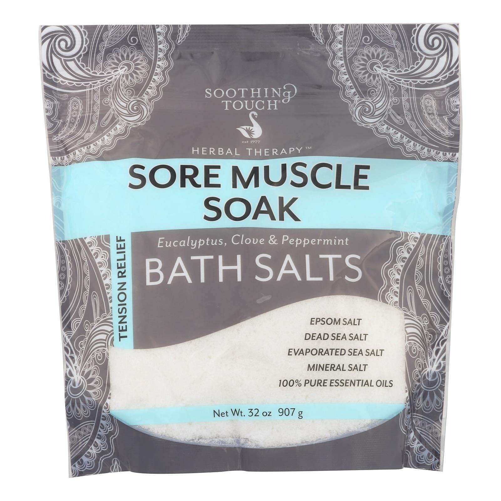 Soothing Touch Muscle Soak dans le pot, détente musculaire après l’effort.